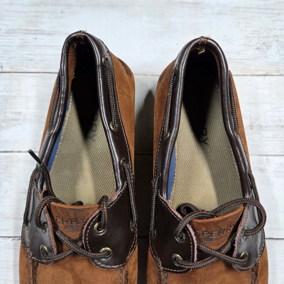 Sperry Top-Sider Mens Leather Boat Shoes Brown 12M 2 Eye 0777896 - Picture 4 of 12